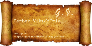 Gerber Viktória névjegykártya
